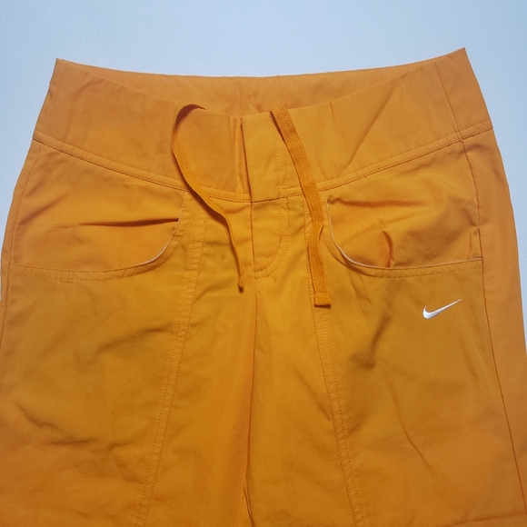 Nike Orange Parachute Drawstring Crop Pants Xs - Picture 3 of 8